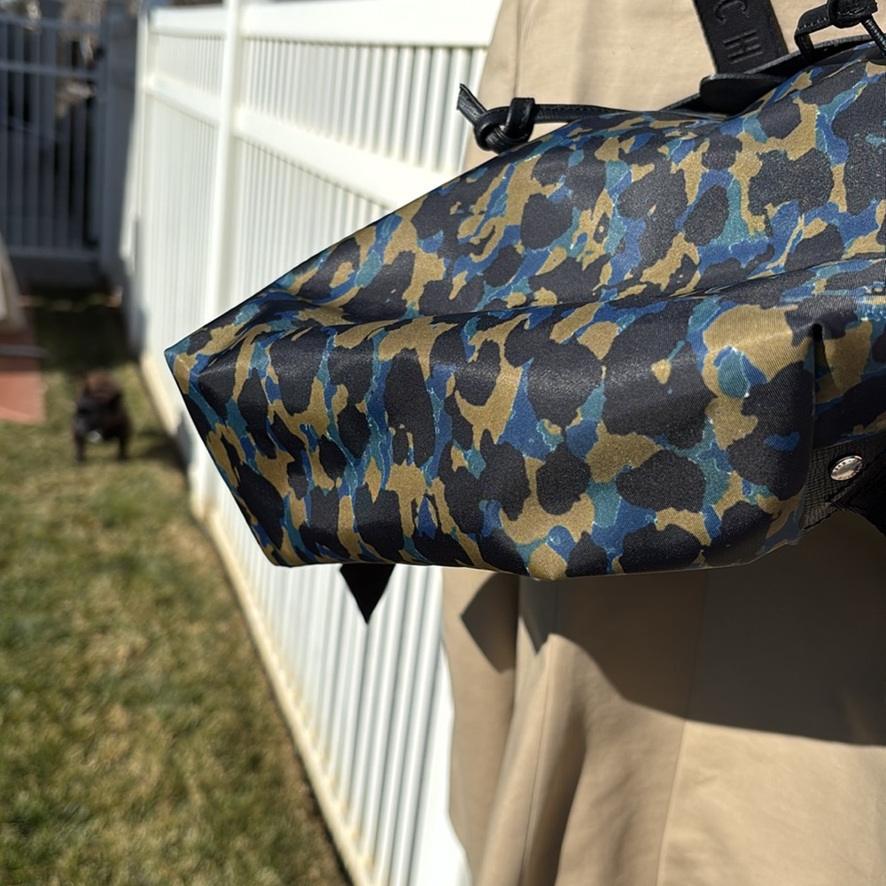 Longchamp Backpack 10” x 9” x 4”, Never Used, Blue Black Tan - Picture 4 of 10